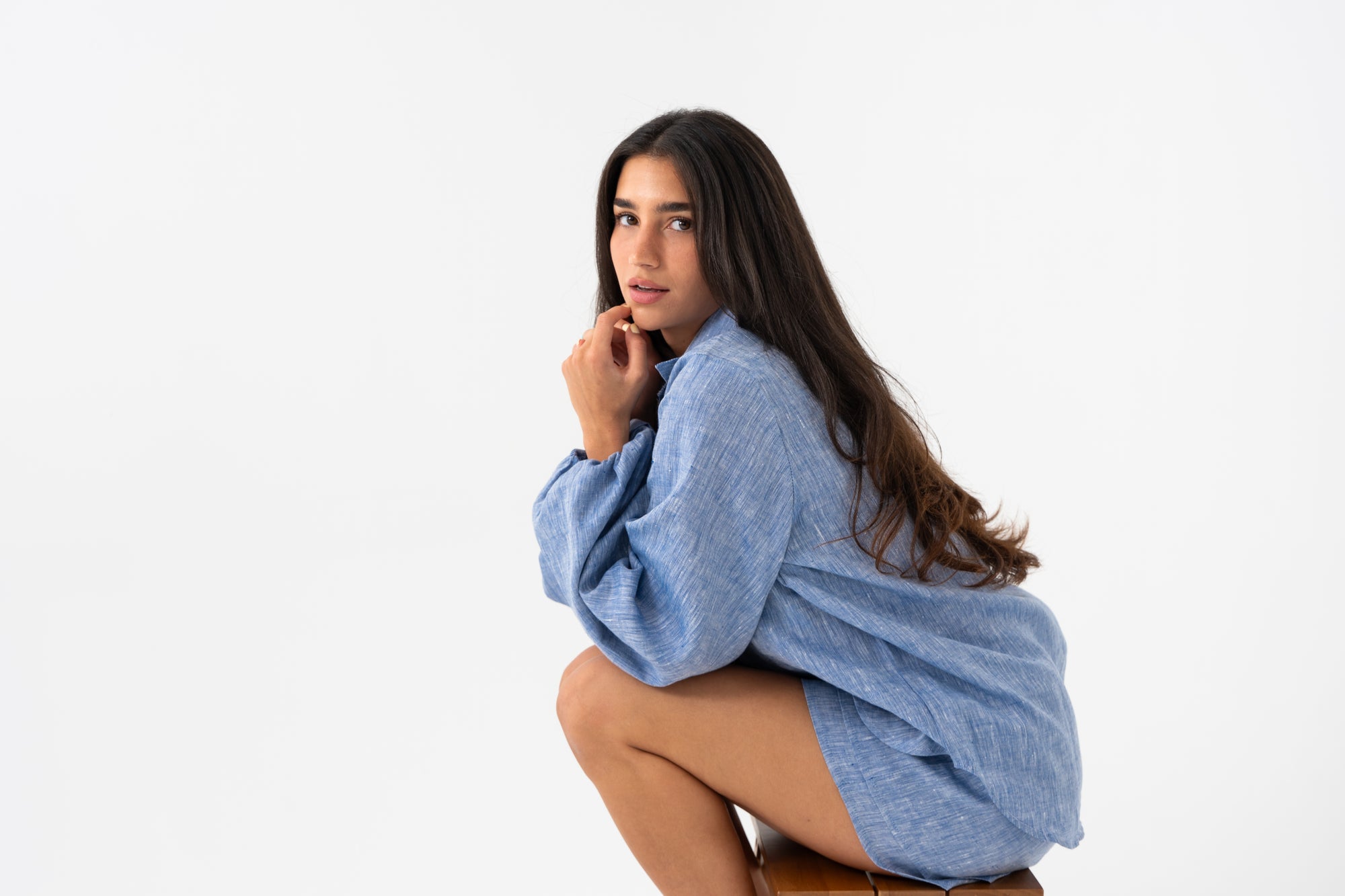 Hemp Shirt & Shorts Set - Navy