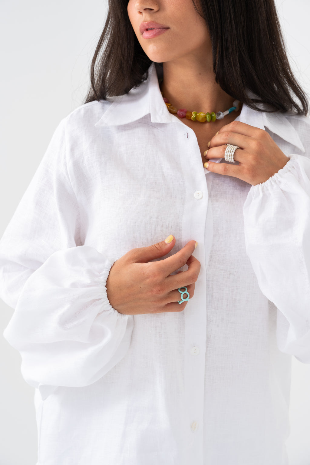 Hemp Shirt & Shorts Set - White