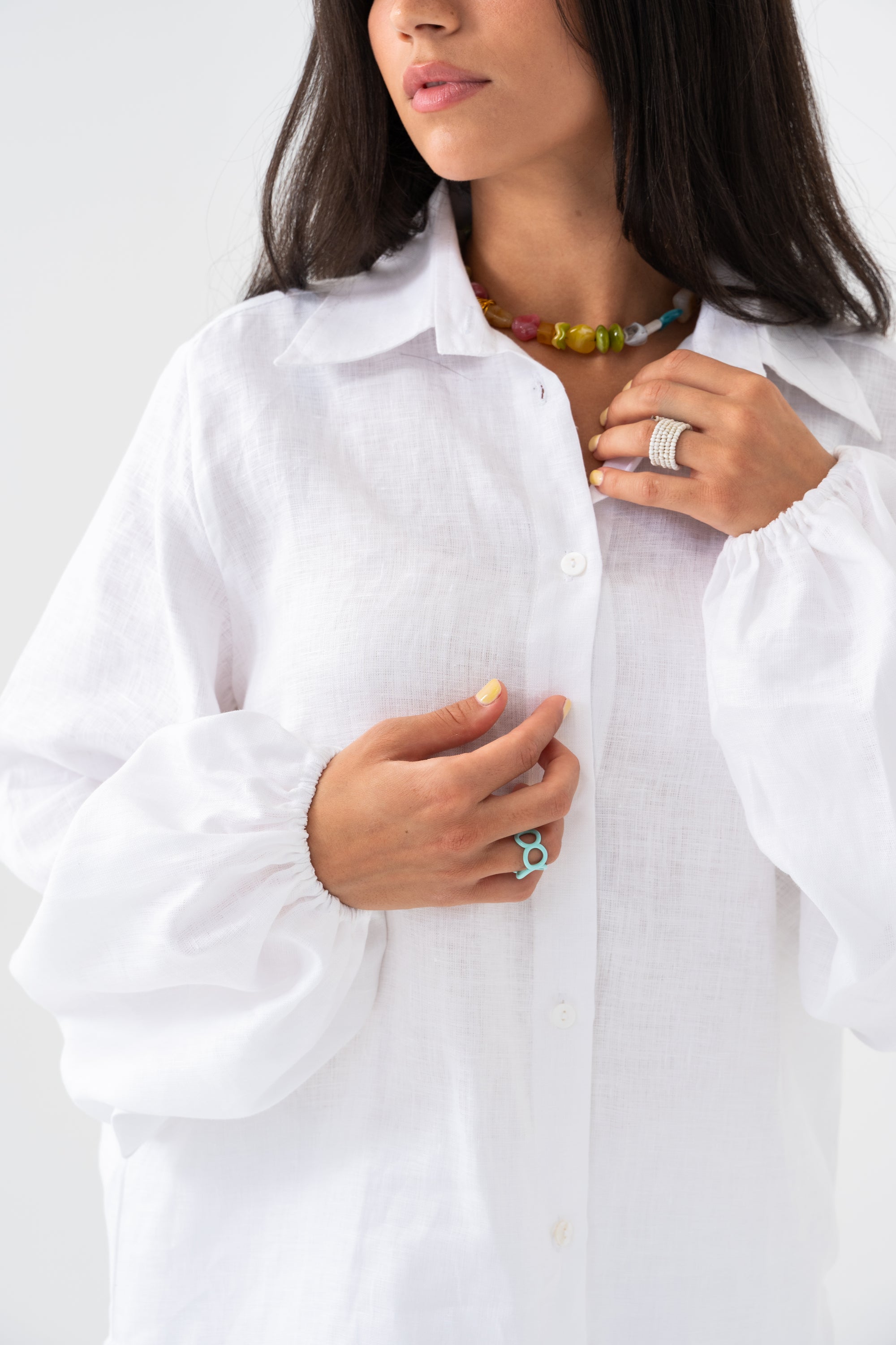 Hemp Shirt & Shorts Set - White
