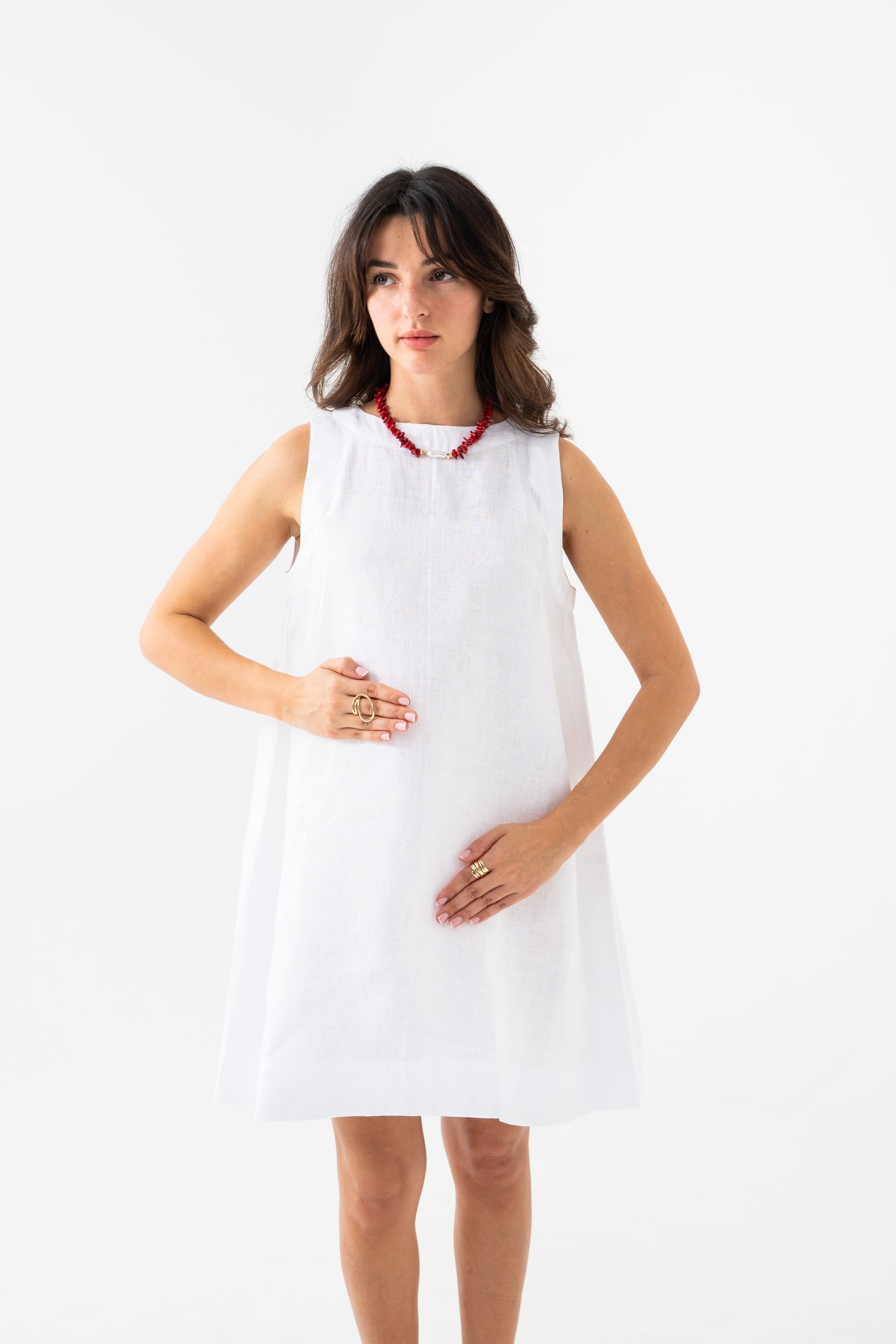 Hemp Dress - White