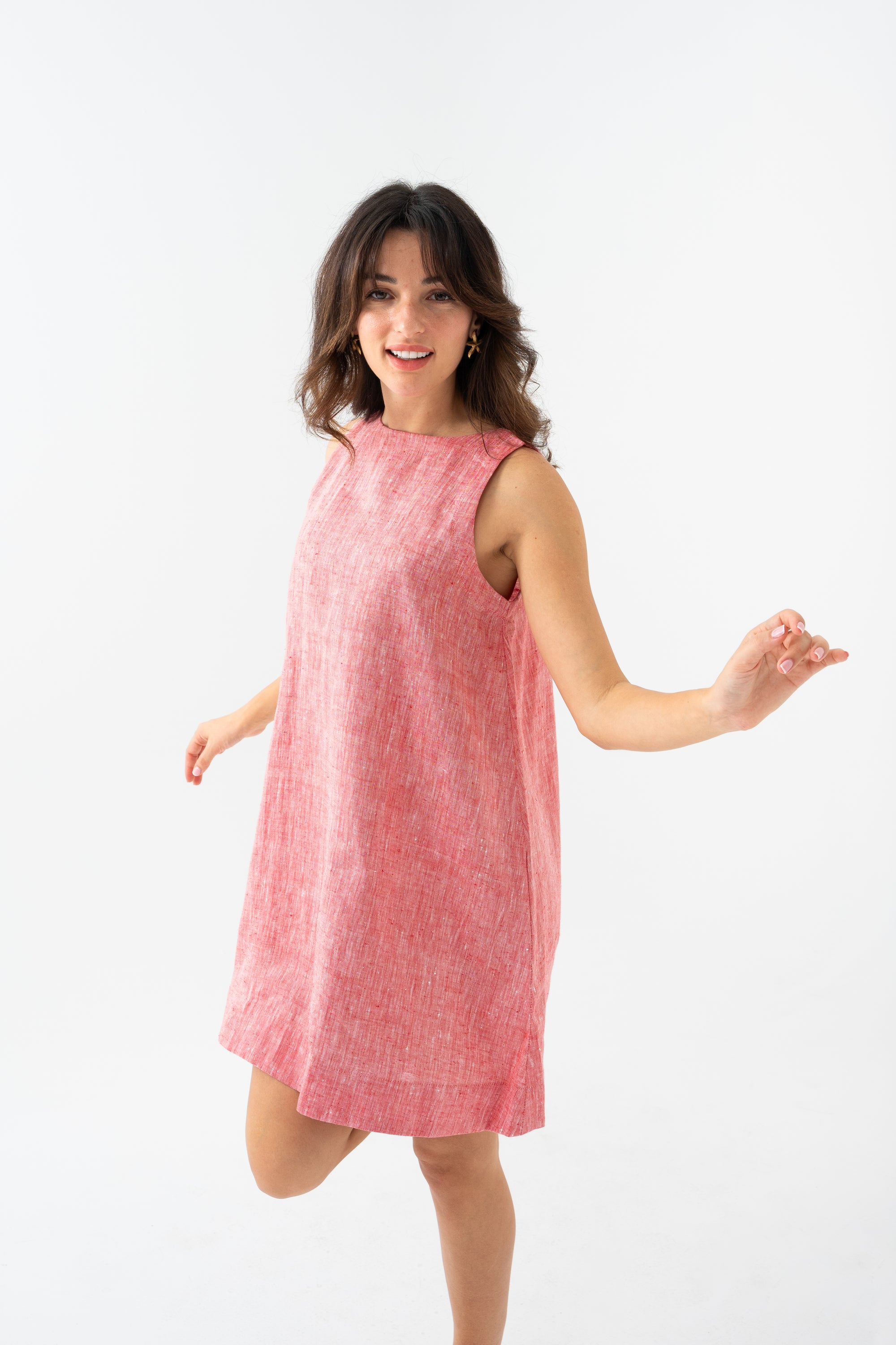 Hemp Dress - Strawberry Red