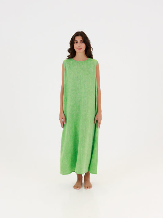 Hemp Dress - Apple Green