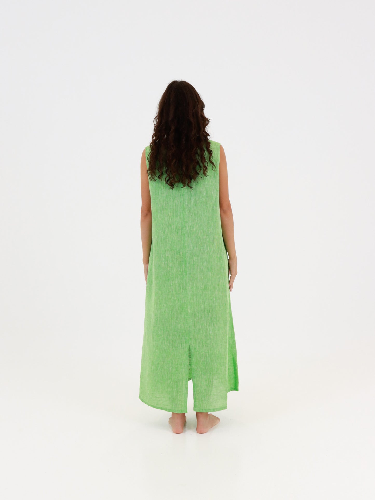 Hemp Dress - Apple Green