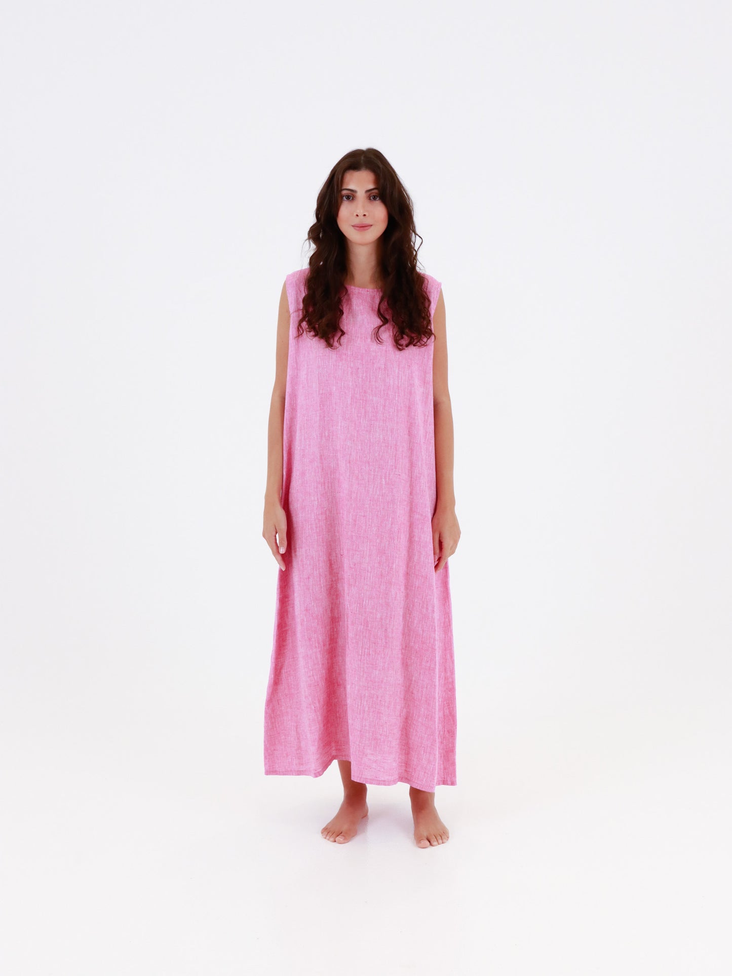 Hemp Dress - Fuchsia Pink