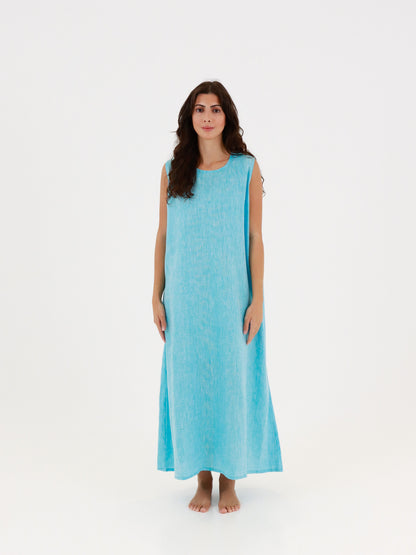 Hemp Dress - Sky Blue