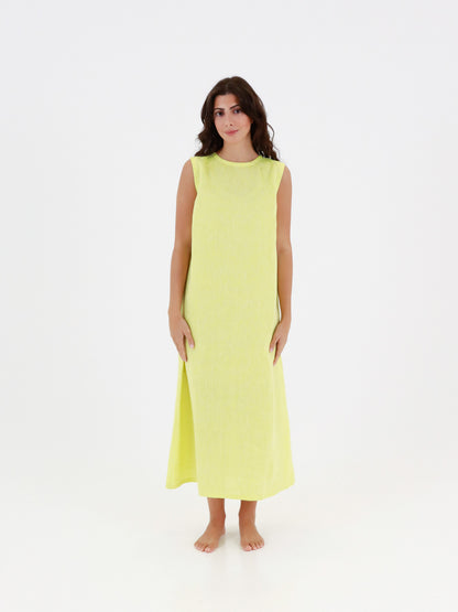 Hemp Dress - Lemon Yellow