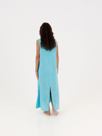 Hemp Dress - Sky Blue