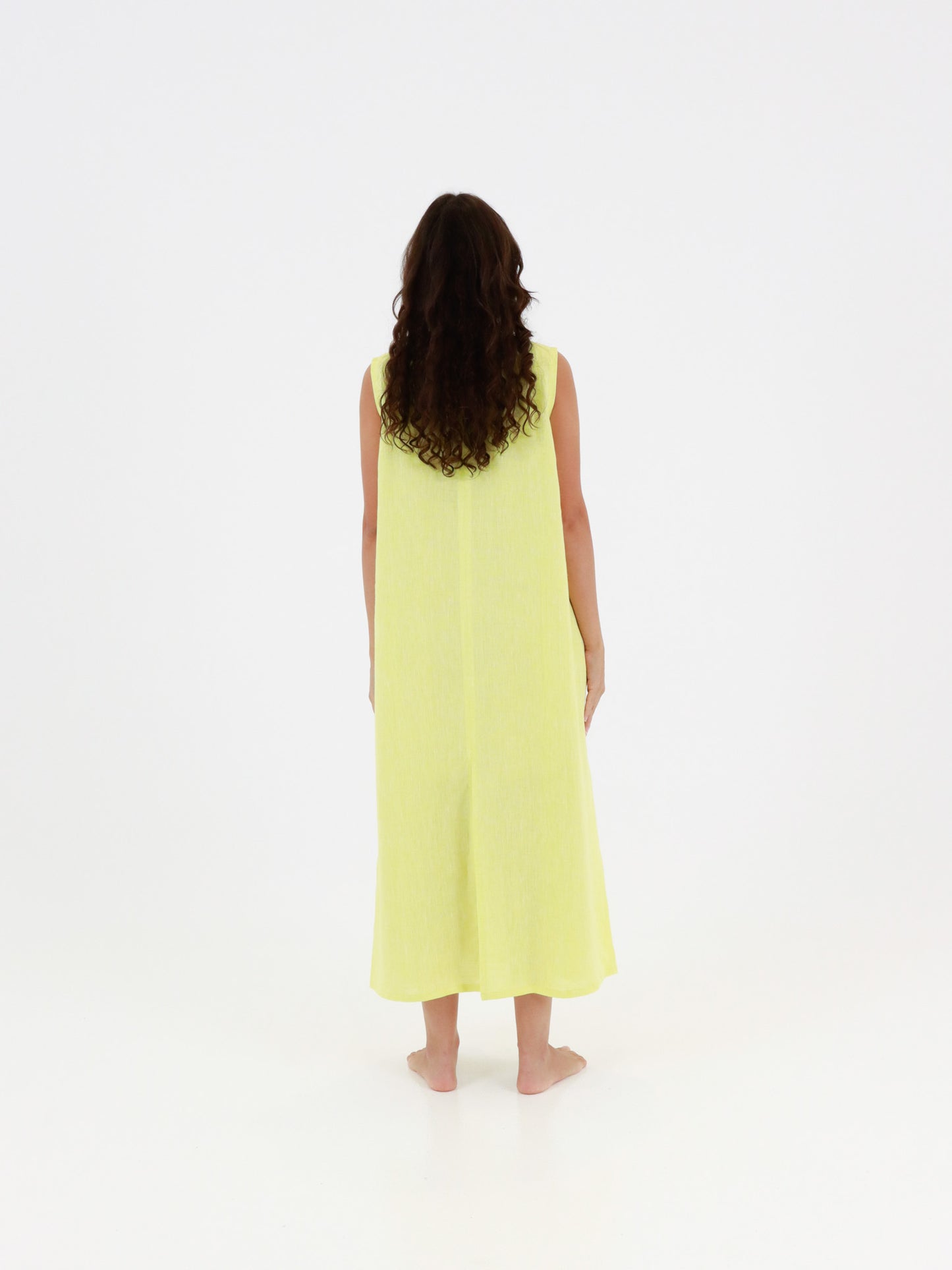 Hemp Dress - Lemon Yellow